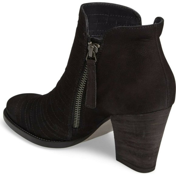 PAUL GREEN Malibu Sliced Zip Bootie CHUNKY NUBUCK BLACK  8.5  (TB7) - Picture 2 of 7